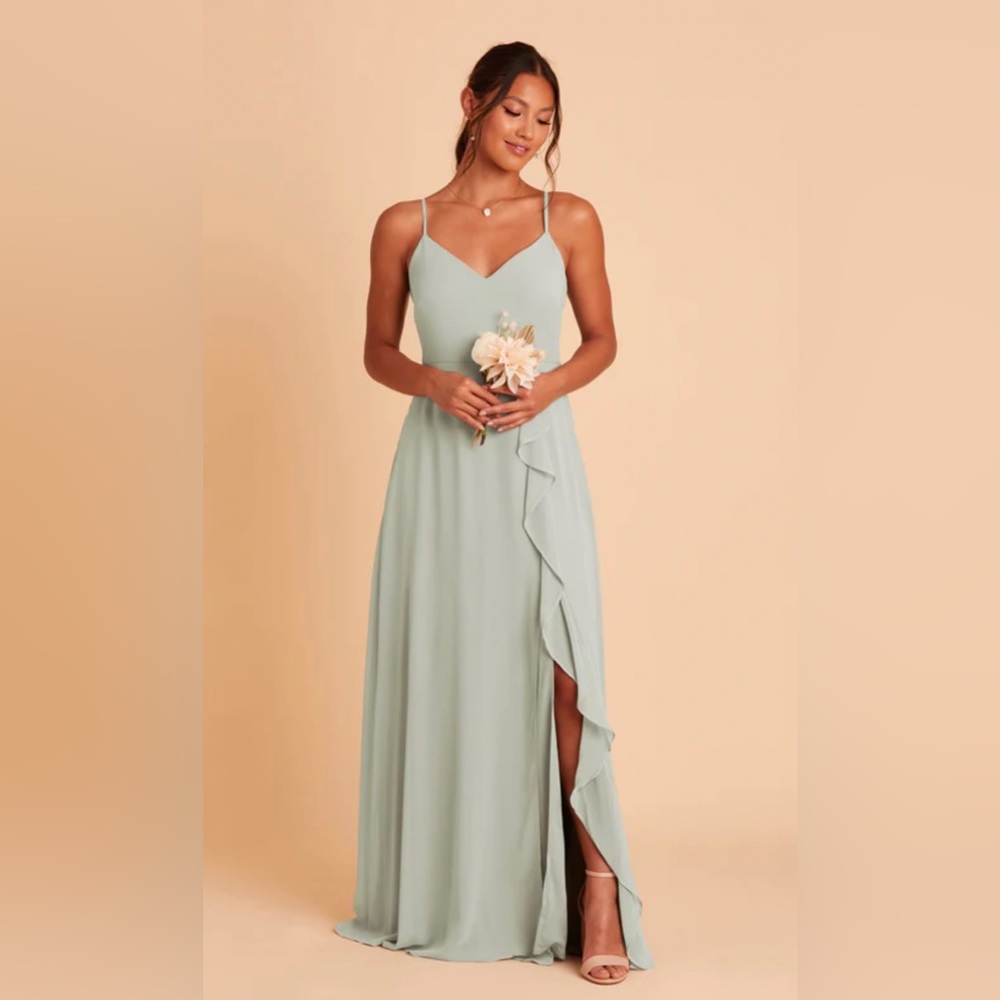 Birdy Grey Bridesmaid Maxi Dress - Theresa Style in Chiffon Sage - XS